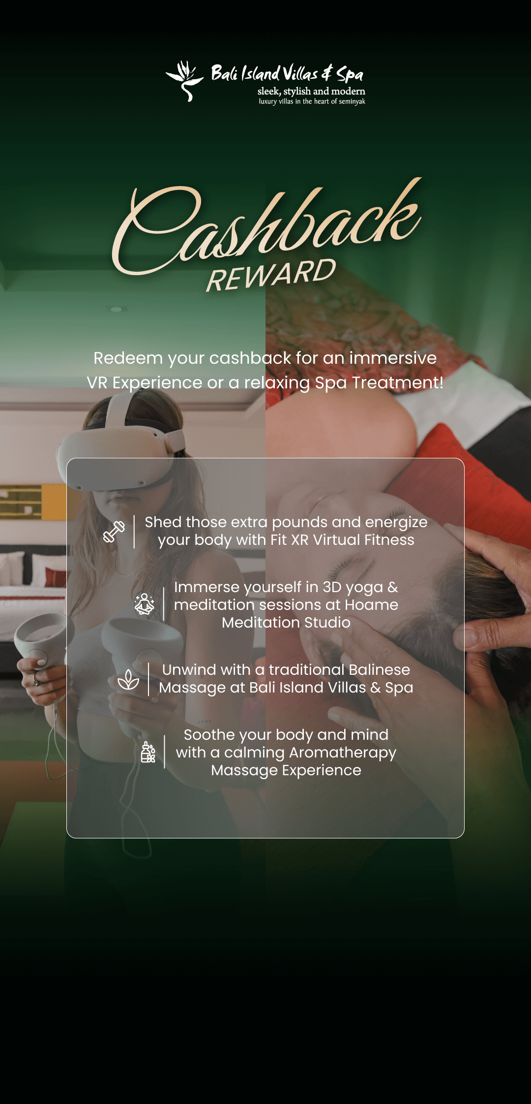 Bali Island Villa Cashback reward